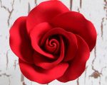Large Red gum paste rose flower