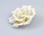 Curled Rose White sugar flower