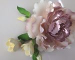 Extra large 14cm Peony and buds spray sugar flowers