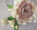 Extra large 14cm Peony and buds spray sugar flowers