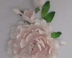 Extra large 14cm Pink Peony and buds spray sugar flowers