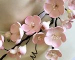 Light pink cherry blossom sugar flowers
